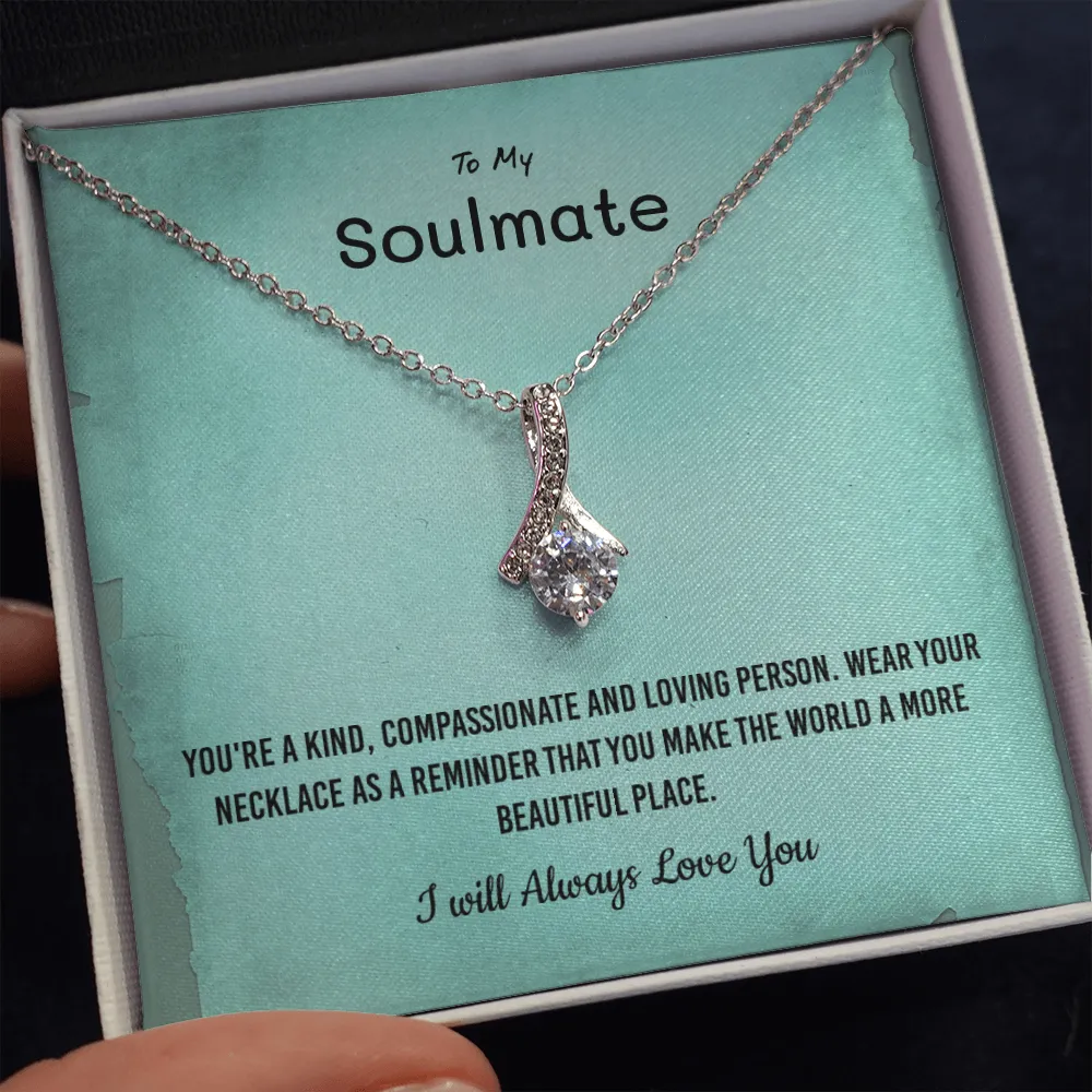 You're a kind, compassionate and loving person - Alluring Beauty Infinity Necklace Message Card