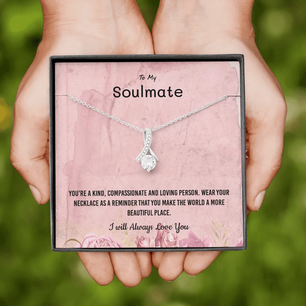 You're a kind, compassionate and loving person - Alluring Beauty Infinity Necklace Message Card