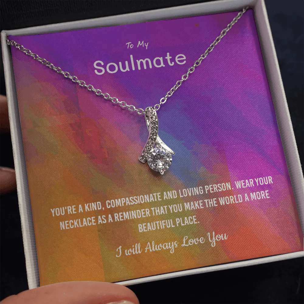You're a kind, compassionate and loving person - Alluring Beauty Infinity Necklace Message Card