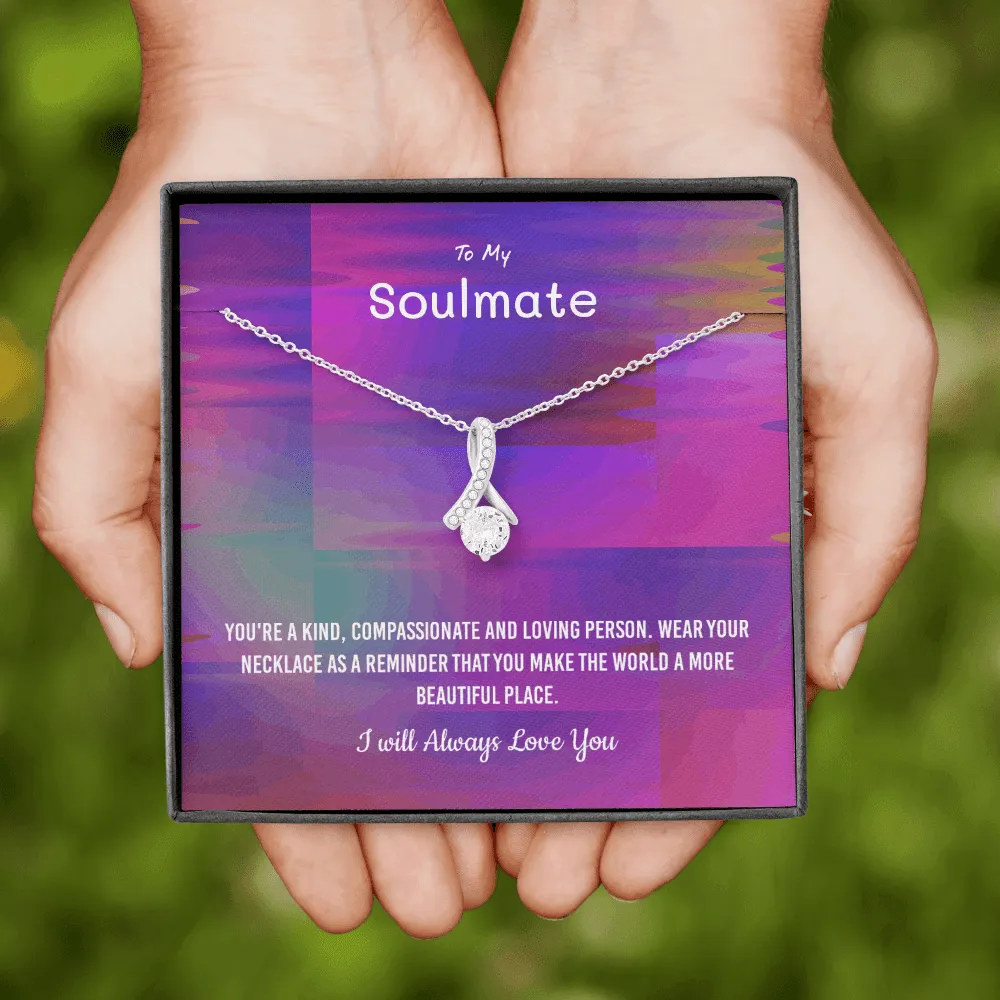 You're a kind, compassionate and loving person - Alluring Beauty Infinity Necklace Message Card