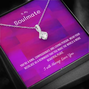You're a kind, compassionate and loving person - Alluring Beauty Infinity Necklace Message Card
