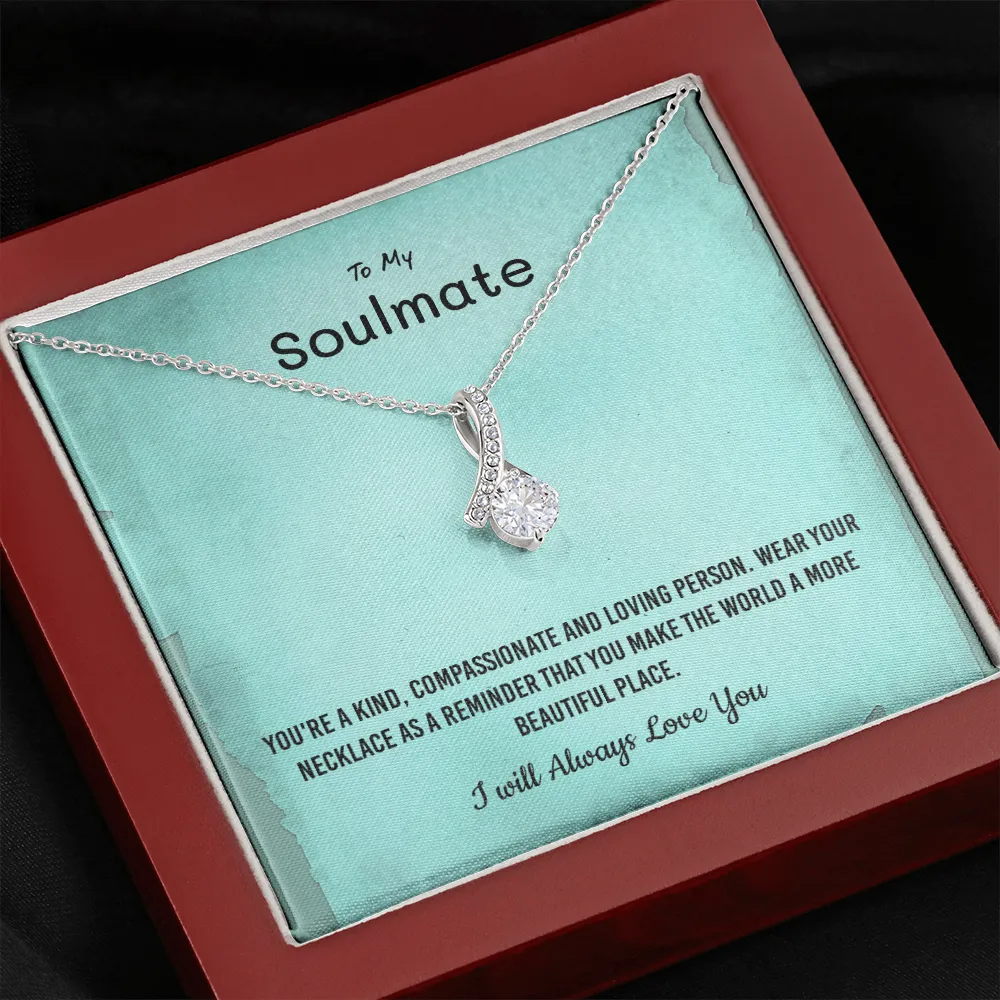 You're a kind, compassionate and loving person - Alluring Beauty Infinity Necklace Message Card