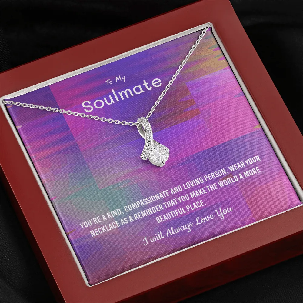 You're a kind, compassionate and loving person - Alluring Beauty Infinity Necklace Message Card
