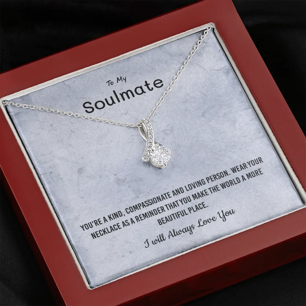 You're a kind, compassionate and loving person - Alluring Beauty Infinity Necklace Message Card