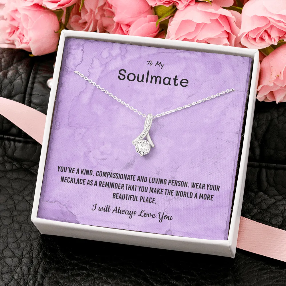 You're a kind, compassionate and loving person - Alluring Beauty Infinity Necklace Message Card