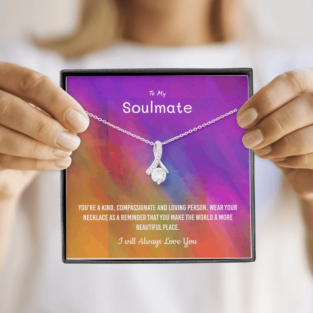 You're a kind, compassionate and loving person - Alluring Beauty Infinity Necklace Message Card