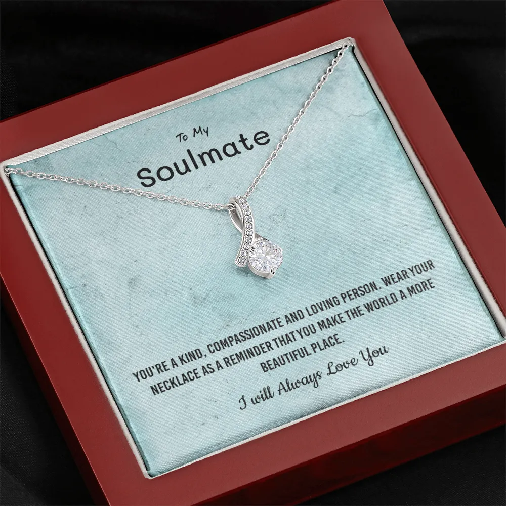 You're a kind, compassionate and loving person - Alluring Beauty Infinity Necklace Message Card