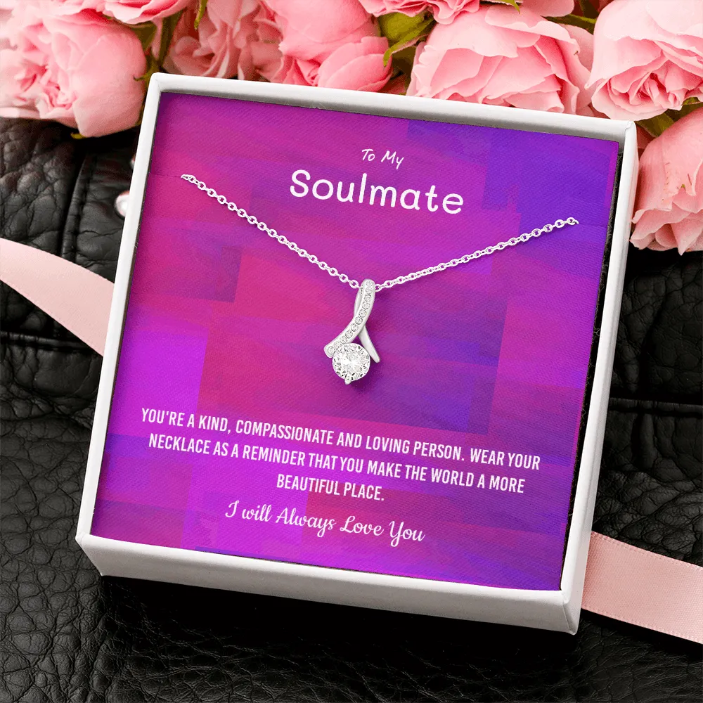 You're a kind, compassionate and loving person - Alluring Beauty Infinity Necklace Message Card