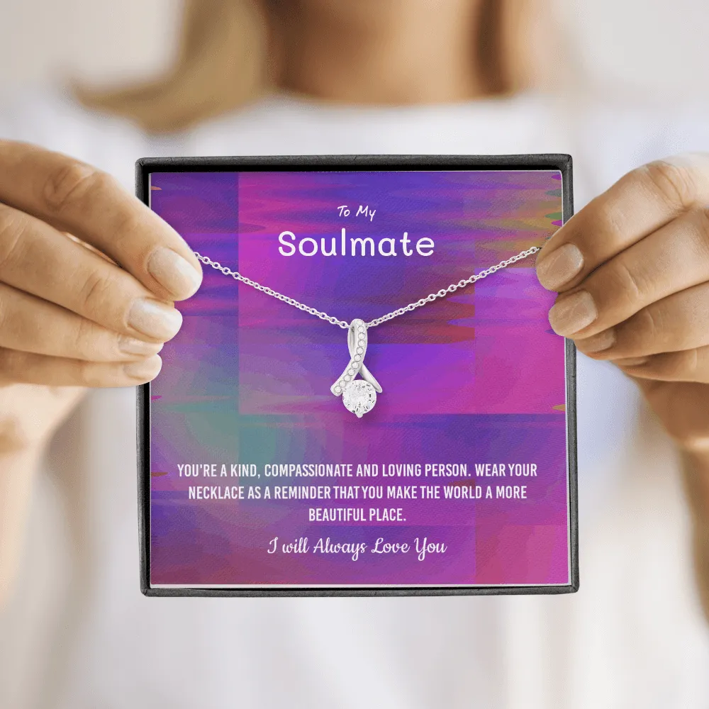 You're a kind, compassionate and loving person - Alluring Beauty Infinity Necklace Message Card