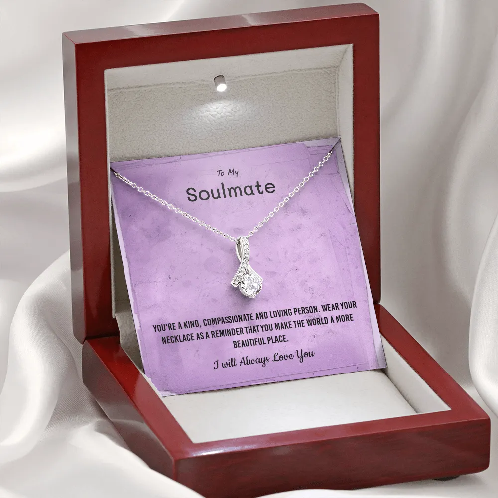 You're a kind, compassionate and loving person - Alluring Beauty Infinity Necklace Message Card