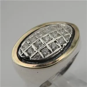 Zircon Earrings 9K Yellow Gold 925 Silver Handmade Deco Hadar Designers  () SALE