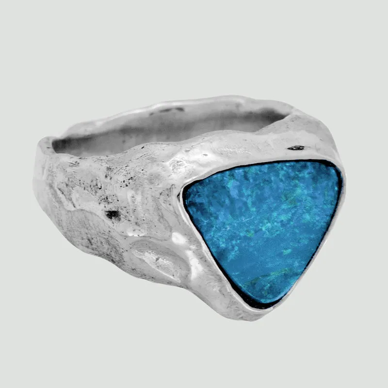 ZISSOU OPAL SIGNET RING